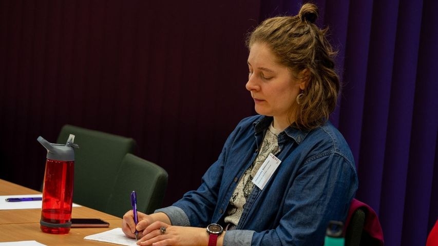Aleksandra at a conference