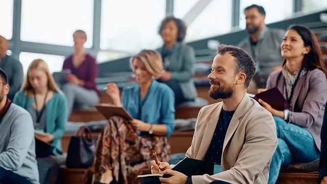 masters students in classroom